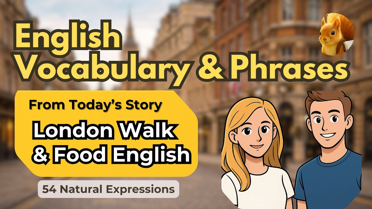 English Vocabulary & Phrases｜London Walk & Food｜54 Natural Expressions