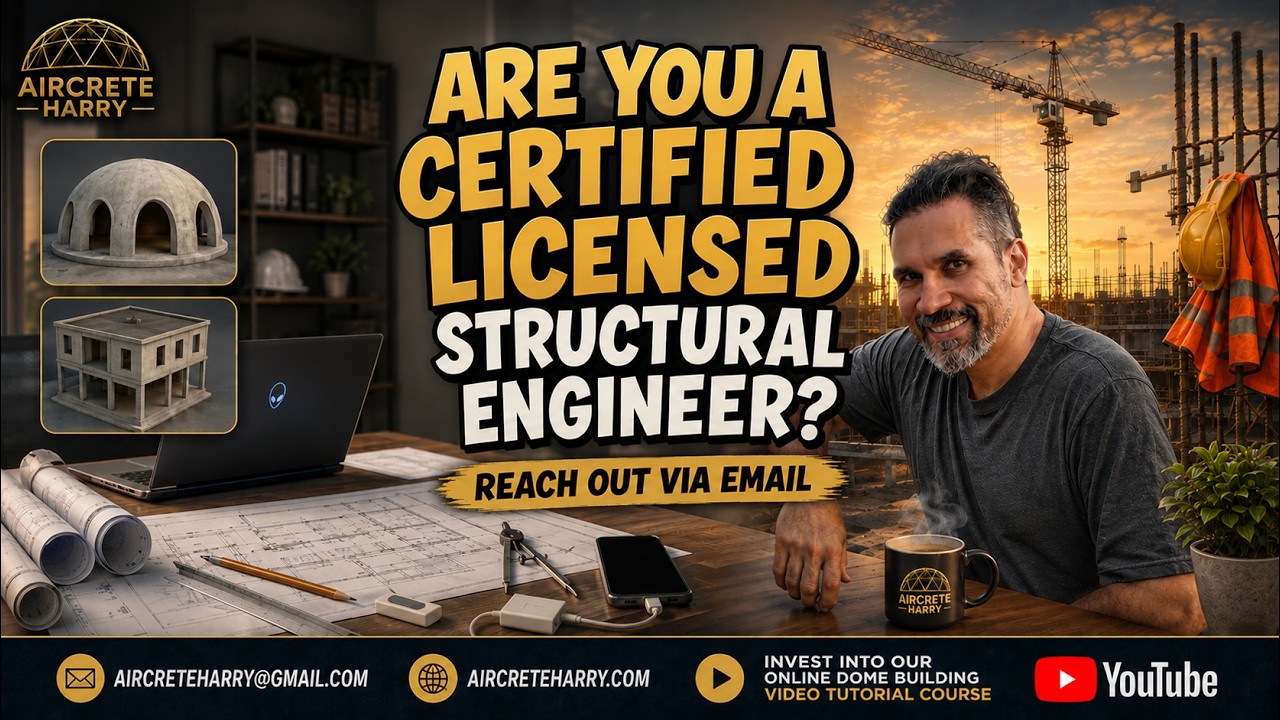 Looking for a Structural Engineer to Work with #aircreteharry #structuralengineer #dome #aircrete