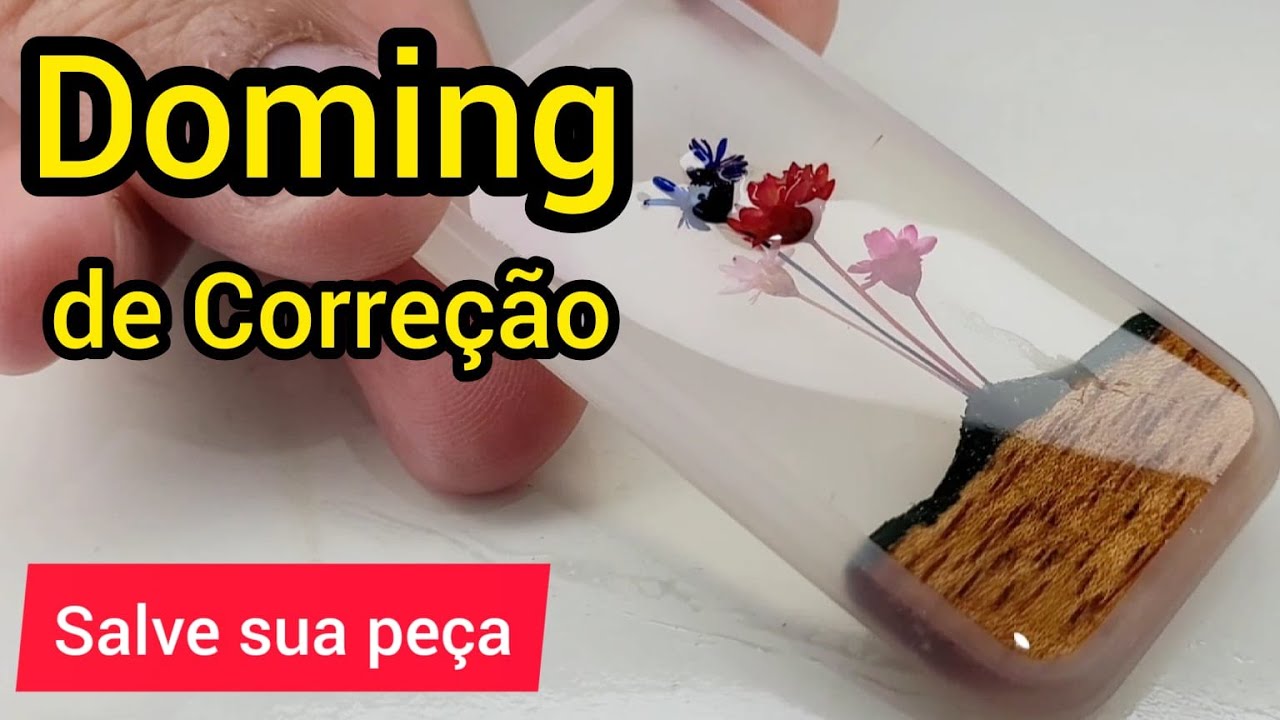 COMO fazer DOMING na RESINA EPÓXI, flor saiu para fora do molde e corrigimos #resinaepóxi #doming