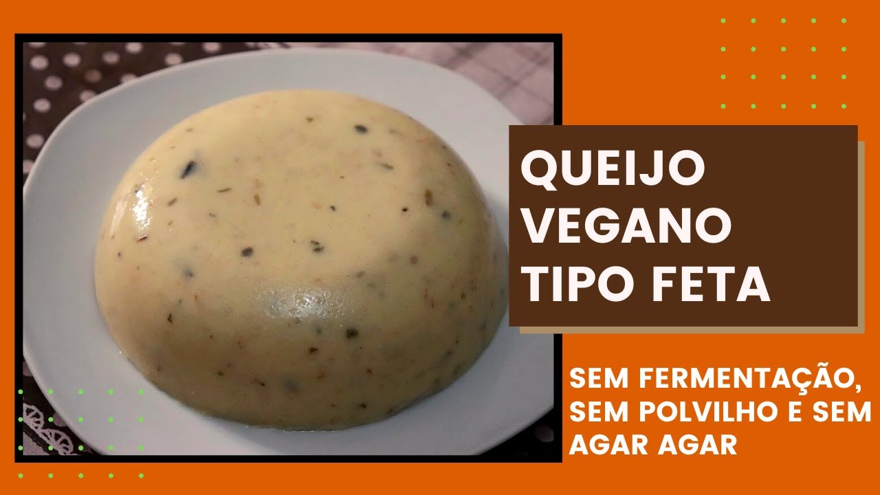 Queijo Vegano  Feta - Feito com Grão de Bico - Sem fermentação, sem polvilho e sem agar-agar