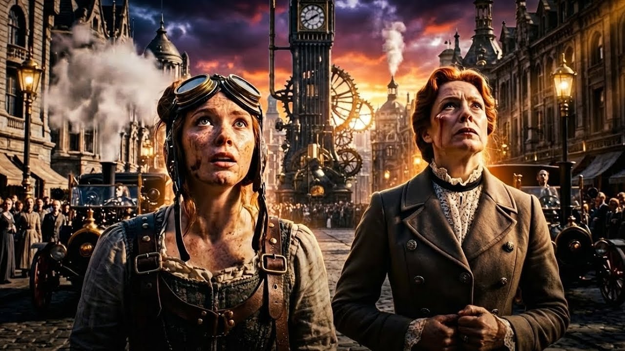 Mechanical Steampunk Journey - Giant Steam Trains, Airships & Clockwork Wonders 4K