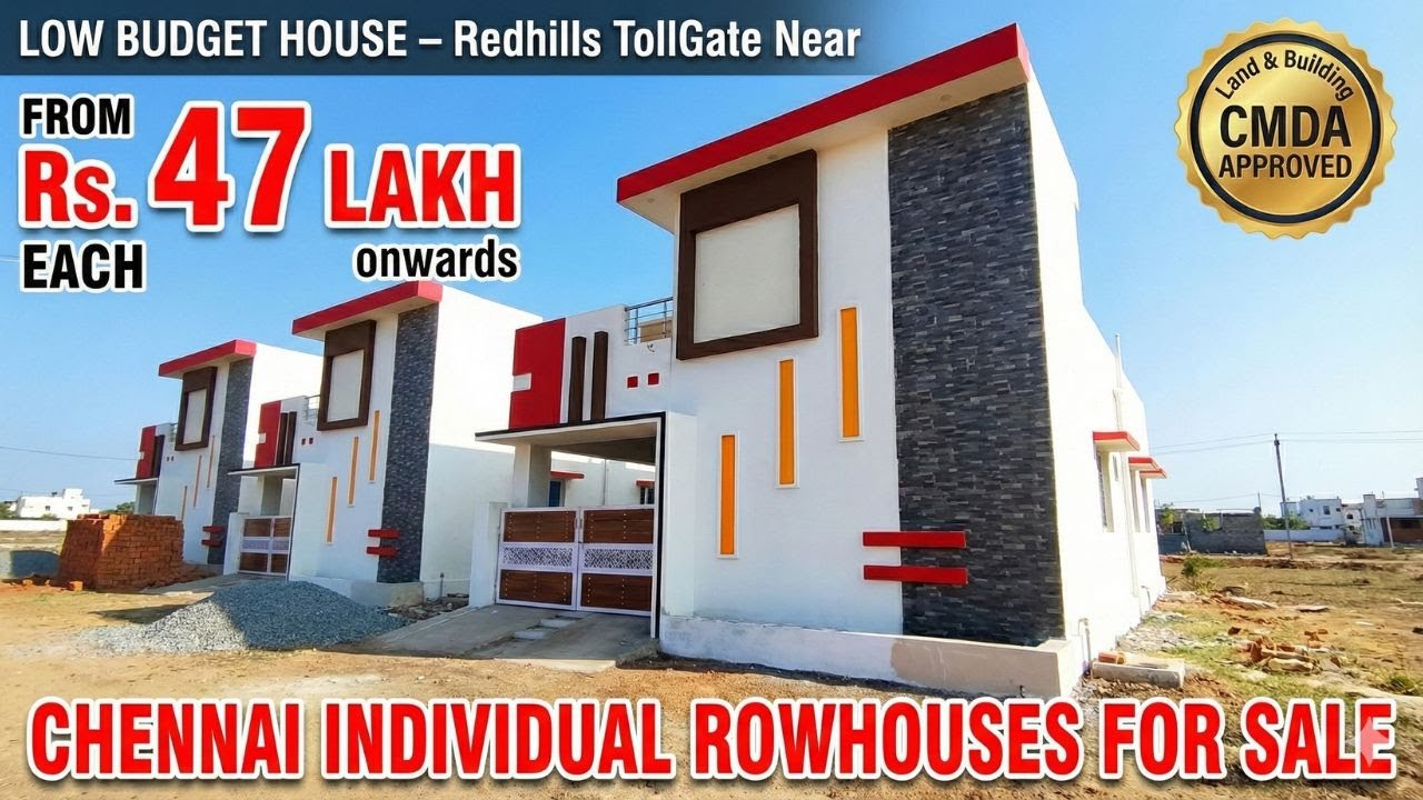 🔥 சூப்பர் லொகேஷன் Deal! 😍 Brand New 2BHK தனி வீடு for Sale in Chennai – Redhills Tollgate Near.