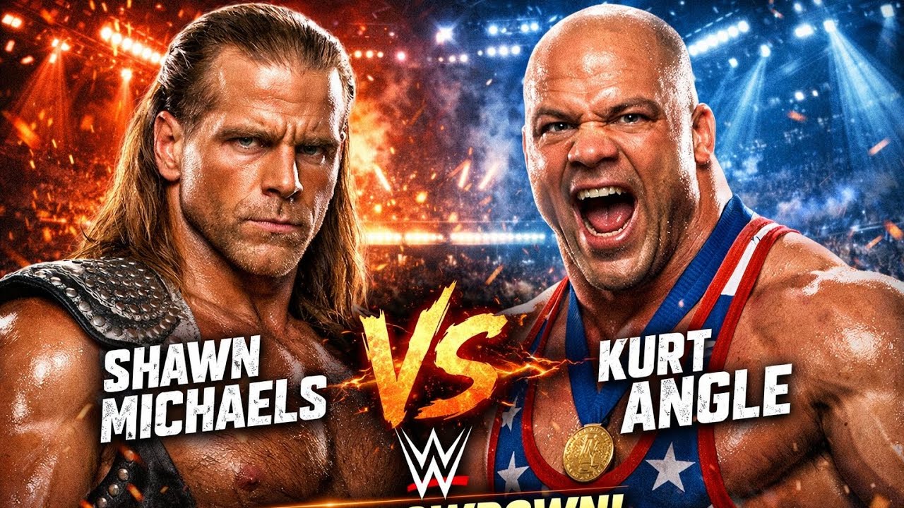 The Icon vs The Olympic Hero | Shawn Michaels vs Kurt Angle Full Match Breakdown #wrestlinggames#wwe