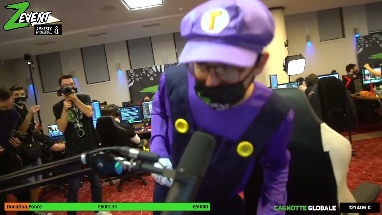Entrée de Ponce déguisé en Waluigi au Zevent 2020 - PONCE CLIPS