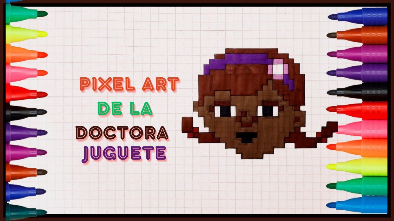 como dibujar a la DOCTORA JUGUETE en pixel art Tutorial paso a paso#como #draw #pixelart#comodibujar