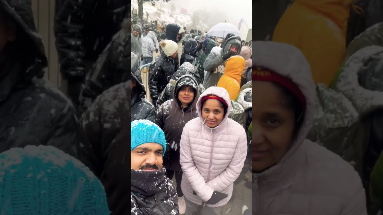 Snow falling in Harmon Israel  