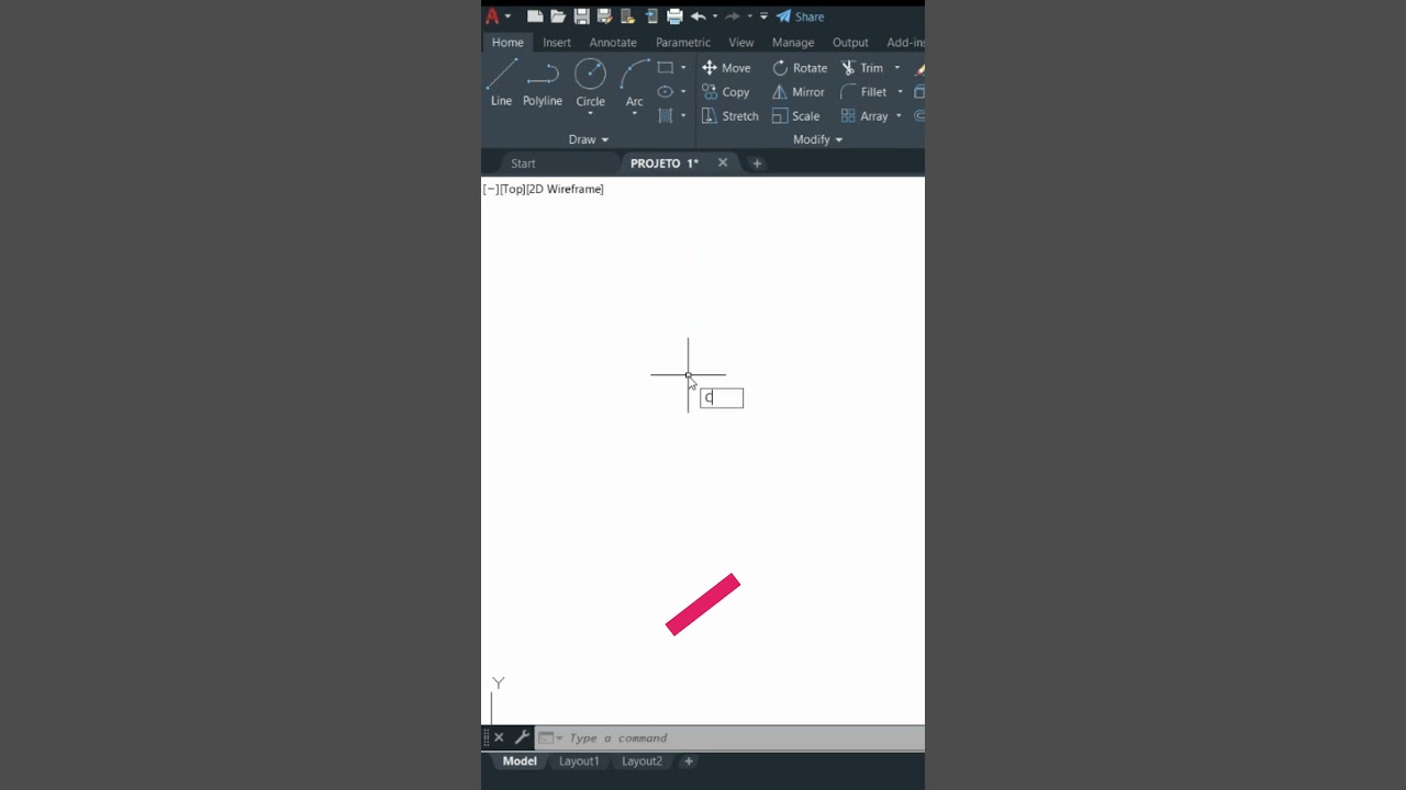 C&Iacute;RCULO  no AUTOCAD #shorts