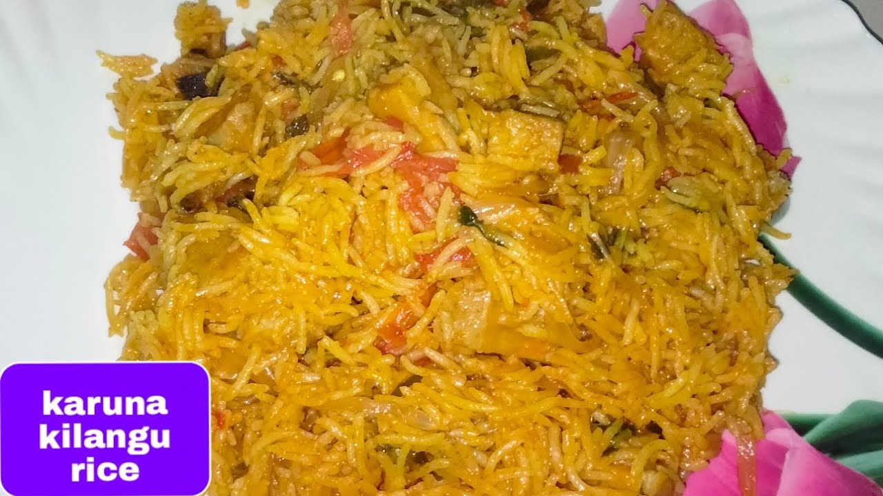Karuna kilangu rice recipe in tamil / How to make yam rice / yam rice recipes/ variety rice recipes
