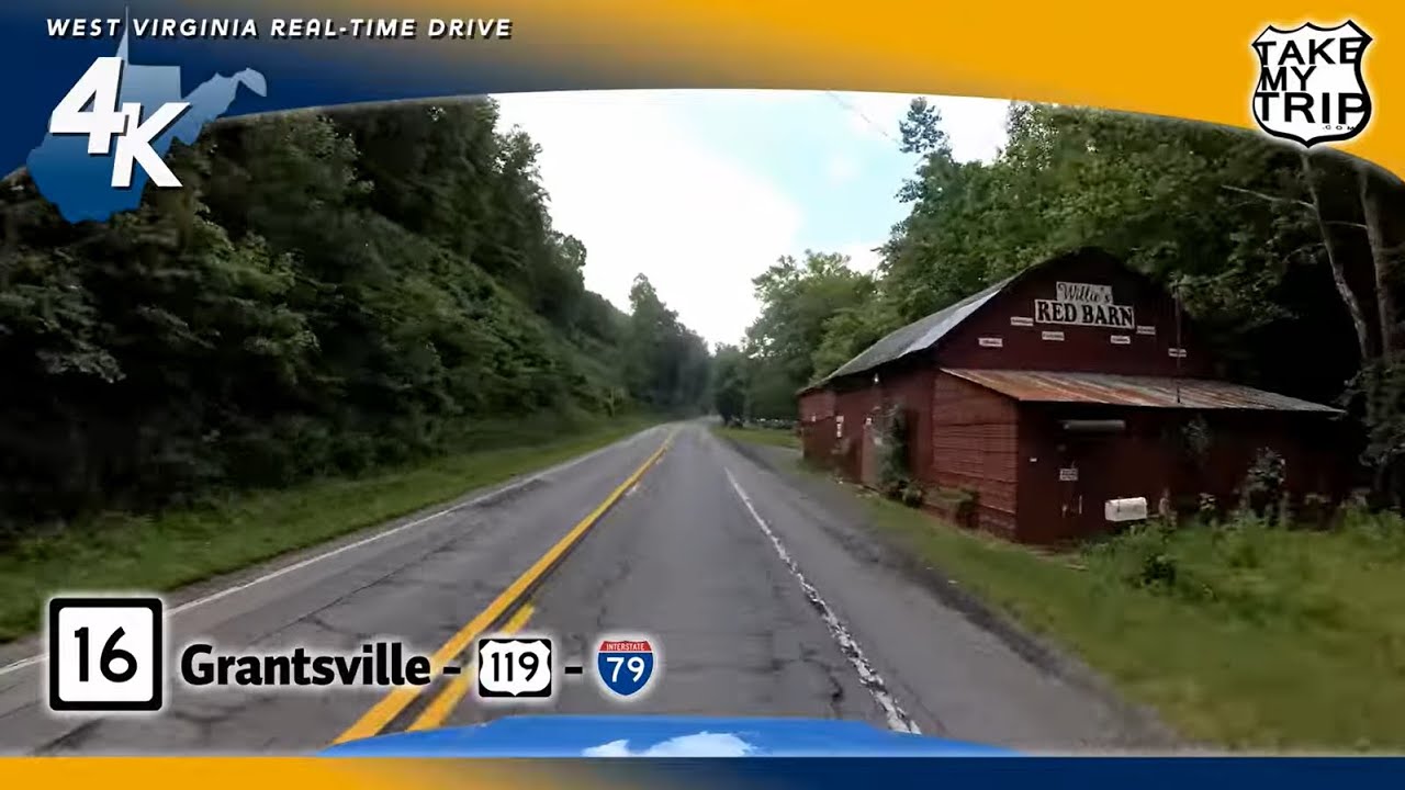 Scenic Drive through West Virginia: Route 16, Grantsville to I-79