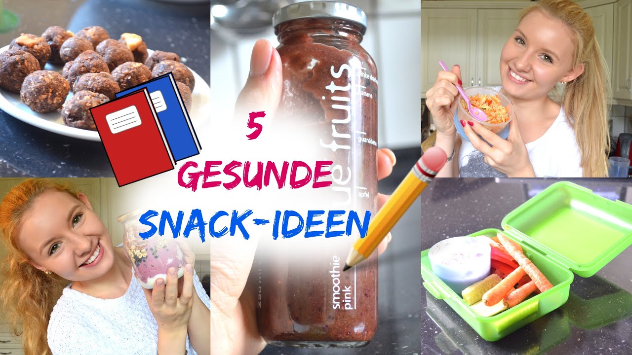 5 GESUNDE & SCHNELLE SNACK-IDEEN für die SCHULE & UNTERWEGS!