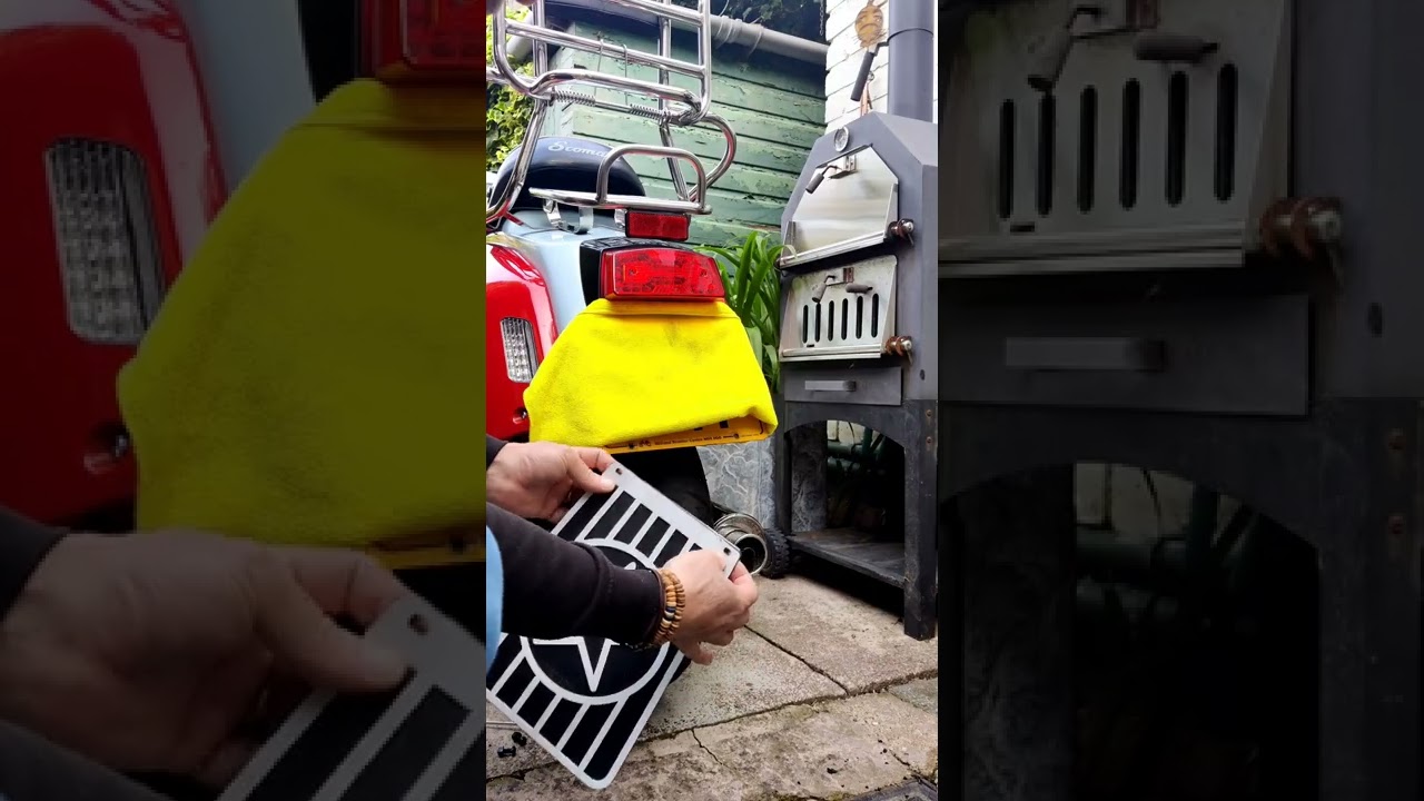 Scomadi retro mudflap replacement (fixing sag)