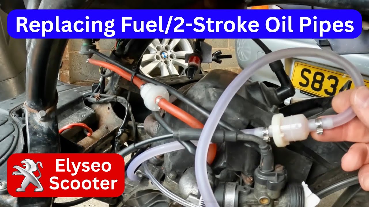 Replacing Fuel & 2-Stroke Oil Pipes - Peugeot Elyseo 100 & Speedfight