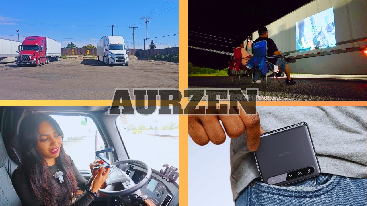 Projector Turns Parking Lot Into Theater! Aurzen ZIP Trifold Portable Projector