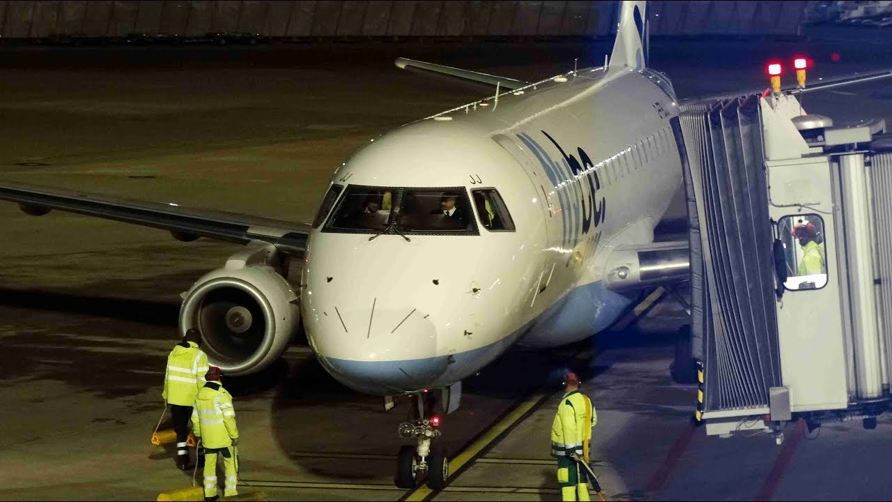 FlyBe Embraer 175 D&uuml;sseldorf to Manchester | Full Flight