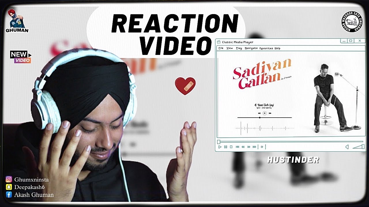 Reaction on Hustinder : Yaari Tod Layi (Official Song)