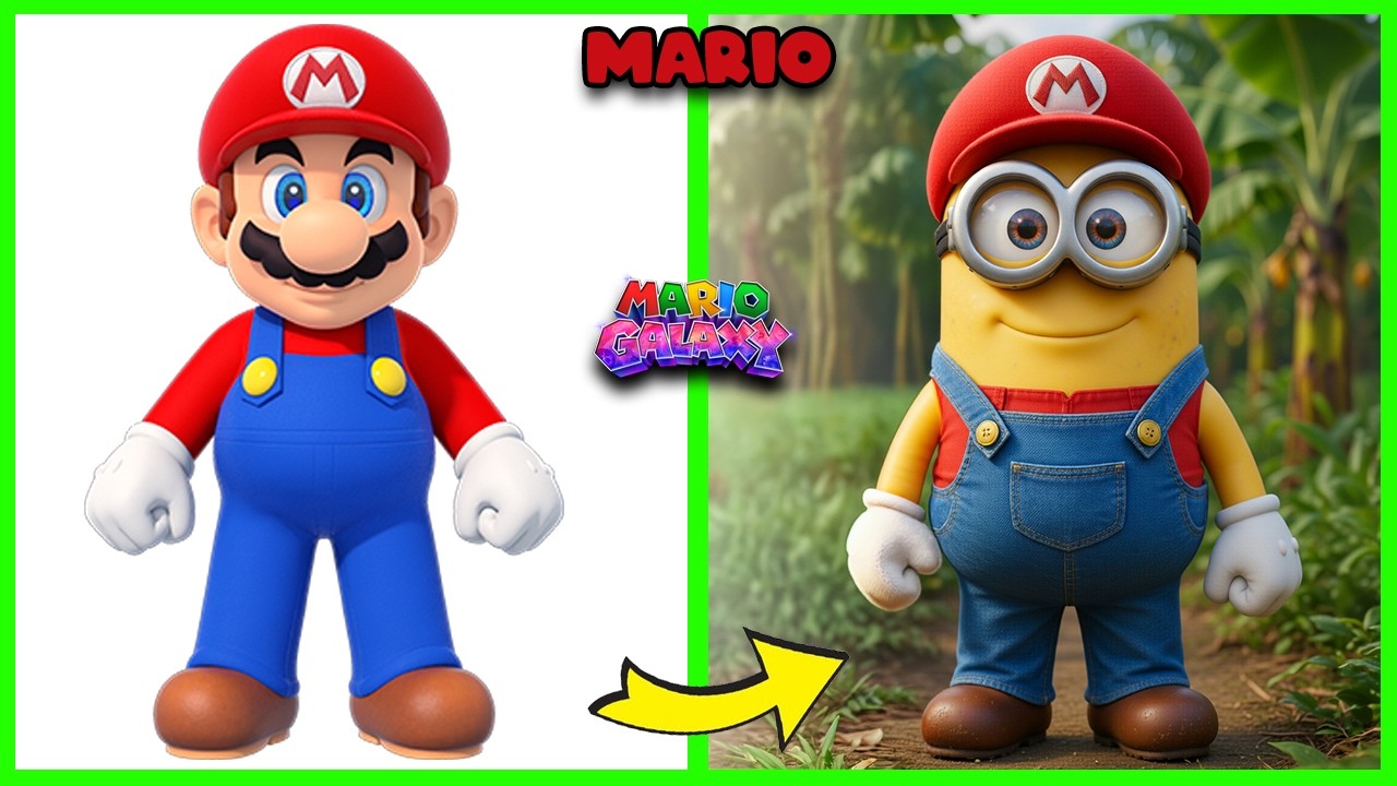 THE SUPER MARIO GALAXY Movie Character as Minions🤓🍌  ~ Guess The Voice