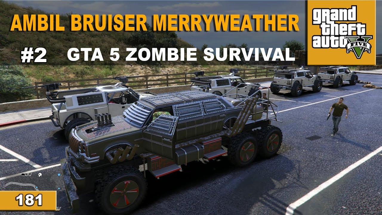 GTA 5 ZOMBIE SURVIVAL - SERANG BASE MERRYWEATHER #181