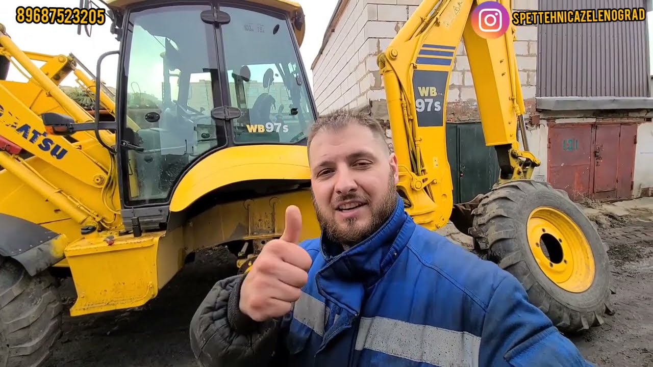 Замена  шкворней на Камацу wb97s