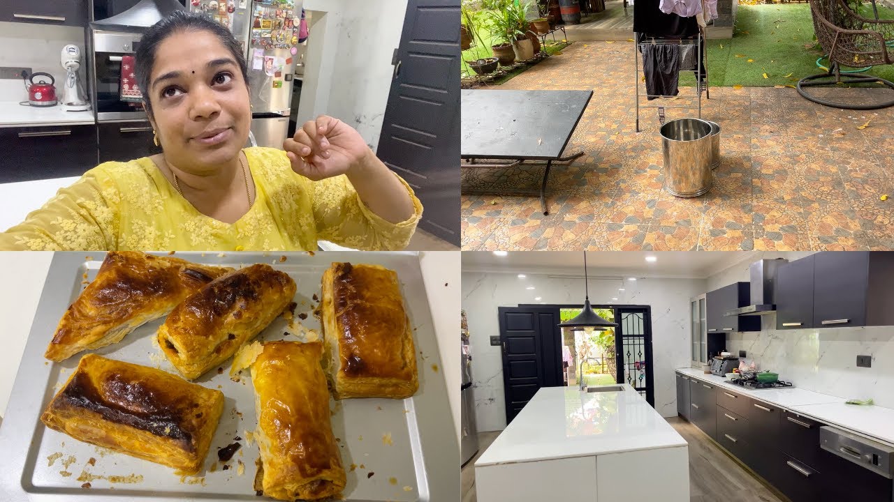மனசே சரி இல்லை, So DID THIS - I Learned this from Husband - Made Veg Puffs at Home