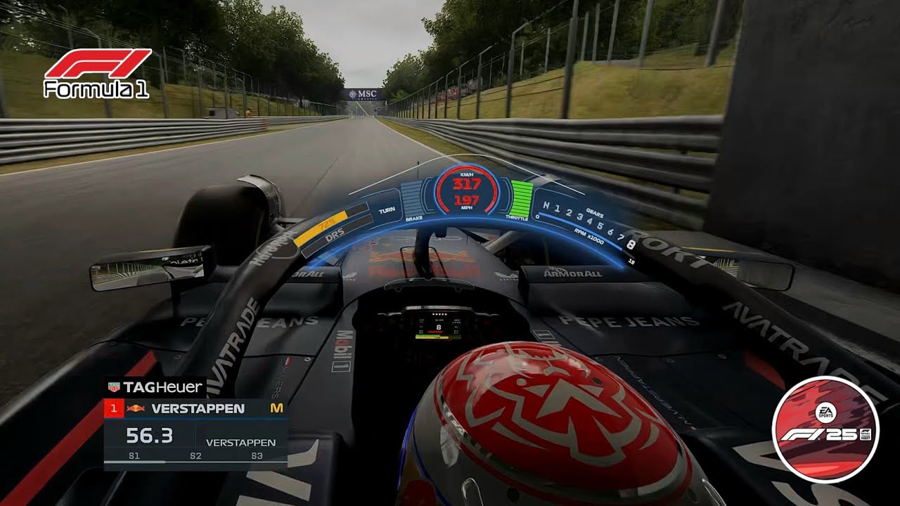 F1 25 Realistic HUD | Max Verstappen Starts Pole Position | 35% Race | Autodromo Nazionale Monza GP
