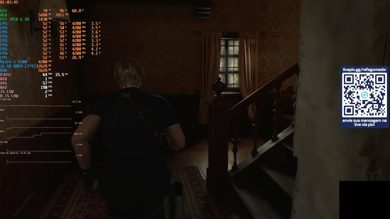 New Nvidia Game Driver 595.71 - RE 4: Remake - 1080p (FSR1 UQ.) - RTX 3050 6 GB OC + R5 4500