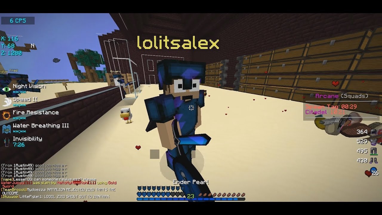 i quickdropped in lolitsalex's base on stream..... | Minecraft HCF