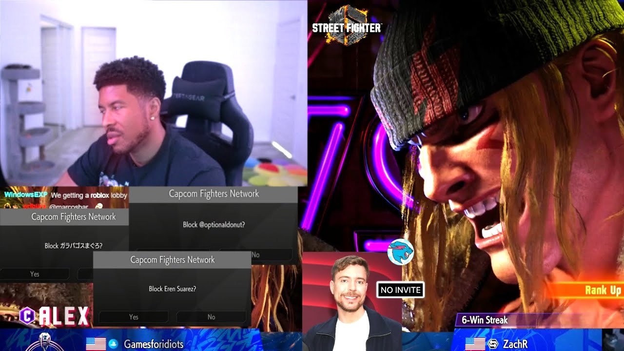 LowTierGod устроил истерику из-за Street Fighter 6 и разозлился на MrBeast за то, что тот не приг...