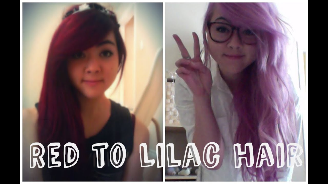 Hair Transformation: Red to Lilac Hair