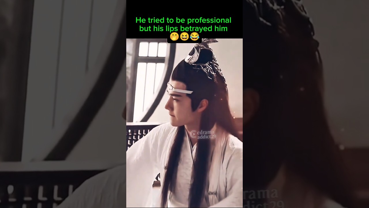 Yibo&rsquo;s lips betrayed him 😆😂 #yizhan #theuntamed #wangxian #xiaozhan #wangyibo #bjyx #bjyxszd #shorts