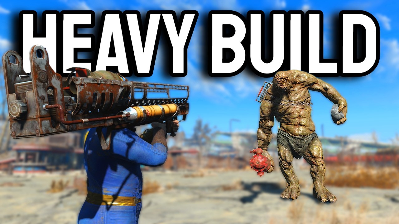 Я впервые попробовал билд через тяжелое оружие в Fallout 4