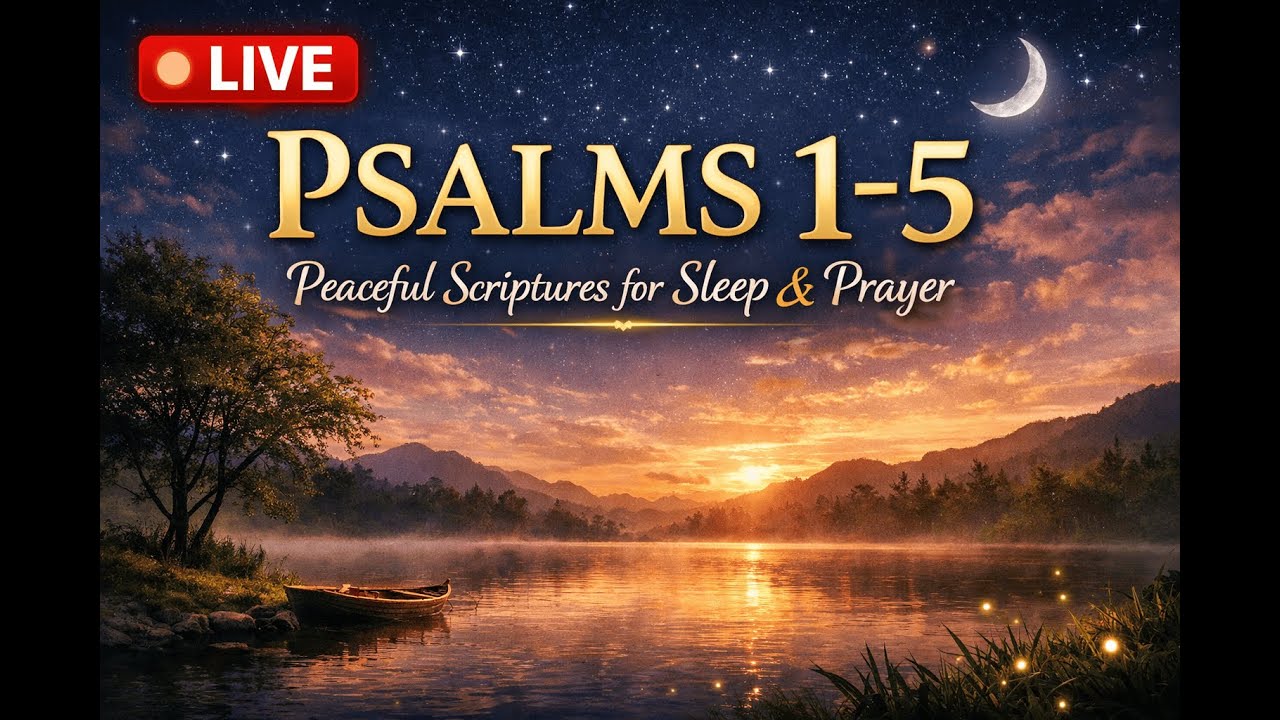 🔴 LIVE Psalms 1–5 | Peaceful Bible Reading for Sleep, Prayer & Anxiety