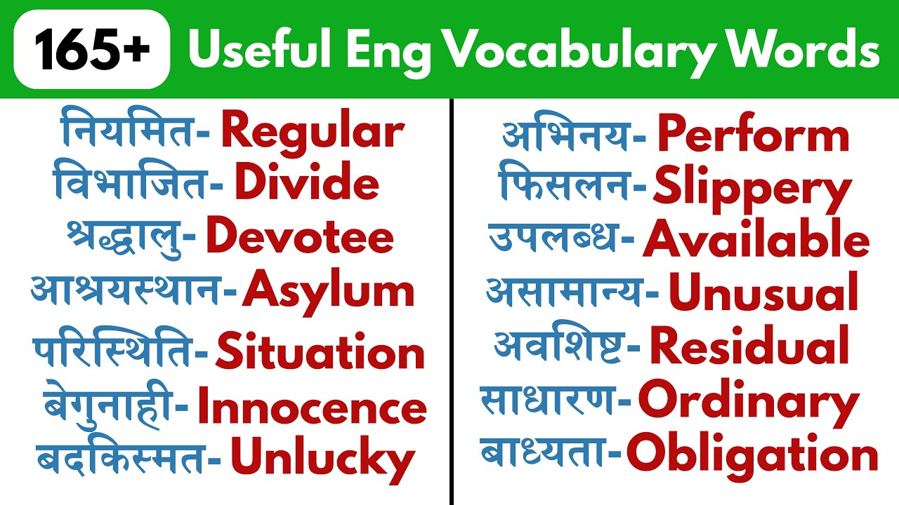 165 Se Jyada Angreji Ke Upyogi Words Meaning Pronunciation Ke Saath | #spokenenglish Learn Eng Fast