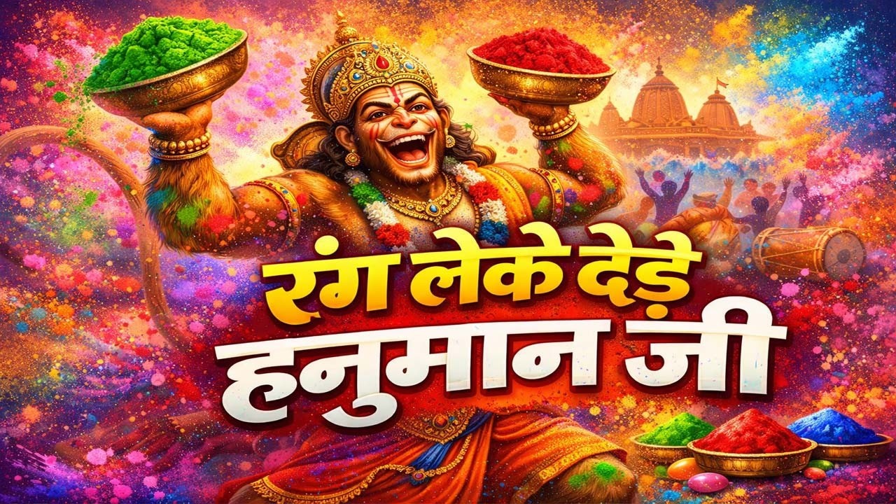 रंग लेके दौड़े हनुमान जी | Rang Leke Daude Hanuman Ji | Bajrangbali Holi Bhajan 2026