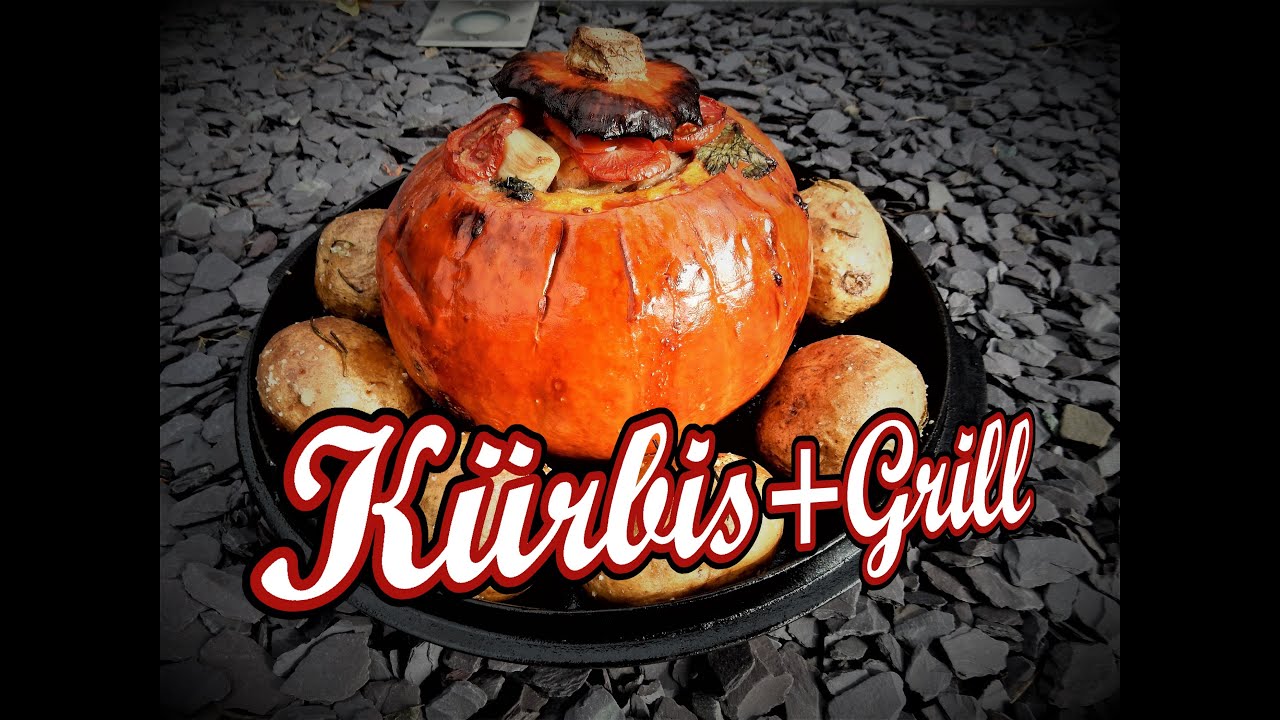 Halloween 🎃 Gefüllter Kürbis aus dem Gasgrill🔥 Rezept mit herzhaftem Innenleben 😋