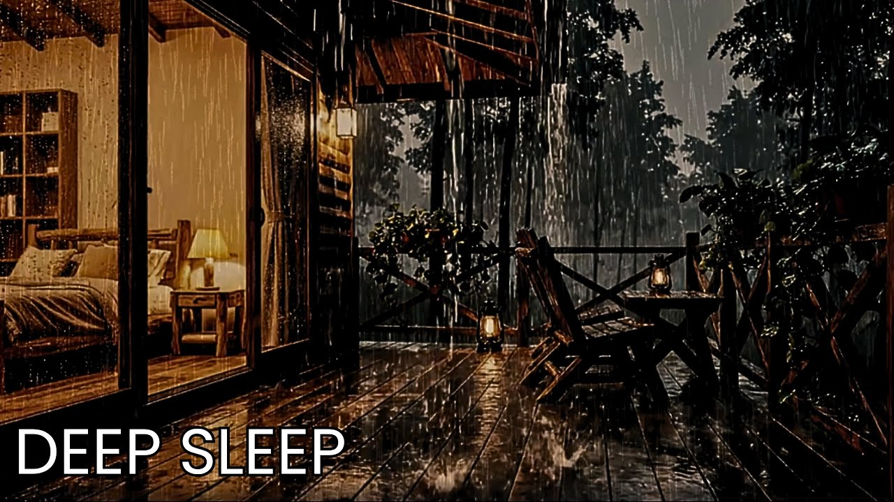 Amazing: Best Rain Sounds for Sleep 🌧️ Cozy Cabin in the Woods at Night