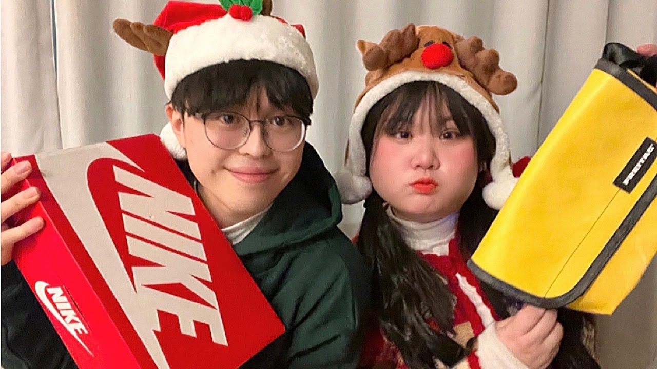 ❤️🎄눈이 펑펑 내린 풀빌라에서✨ 화이트 크리스마스 보냈다구? • 3년차 커플 양양 풀빌라 데이트❤️ • 나이키 프라이탁 서프라이즈 선물 교환까지!🎁 • minasang