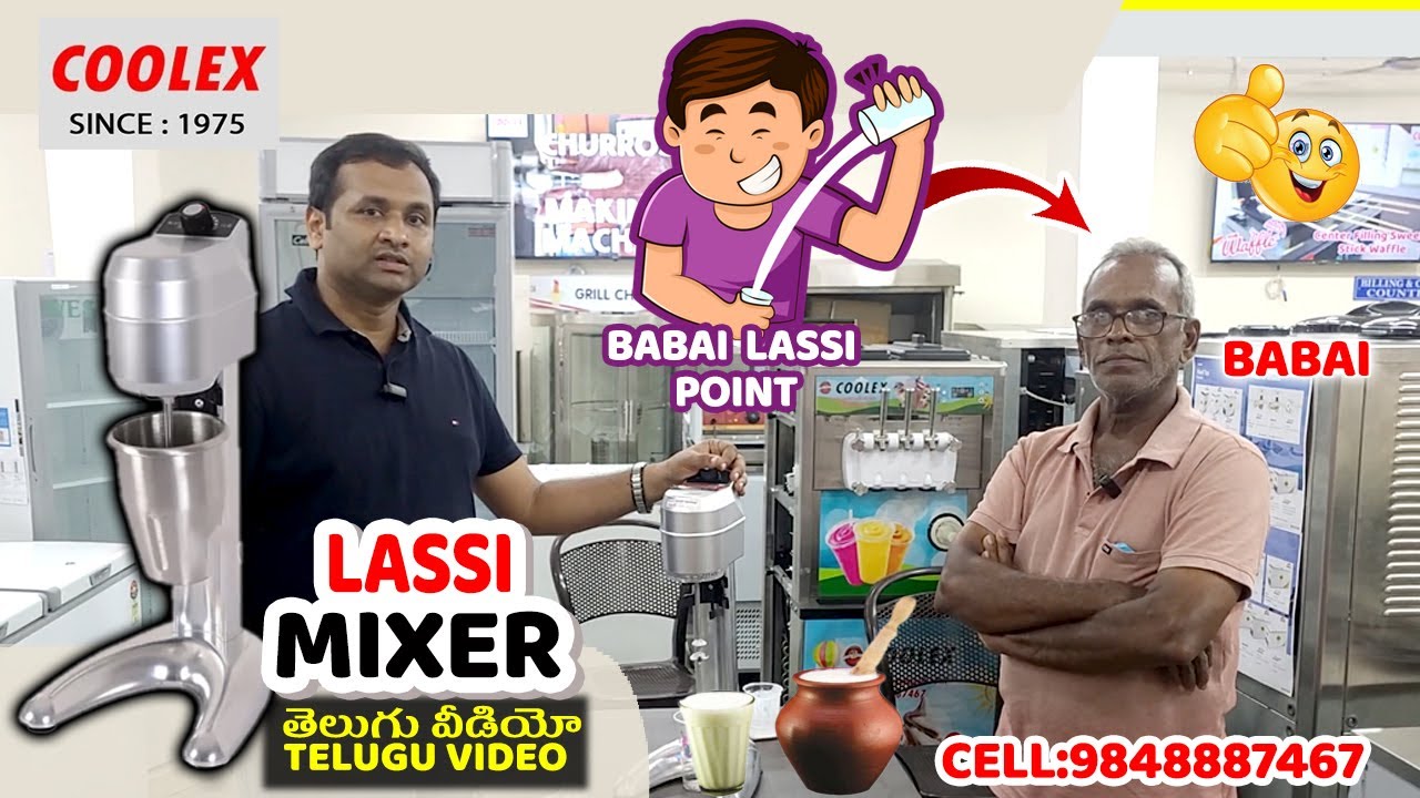 Lassi Mixer demo , suggestions from Babai about his 1000 glass per Day higest Quality Lassi in town
