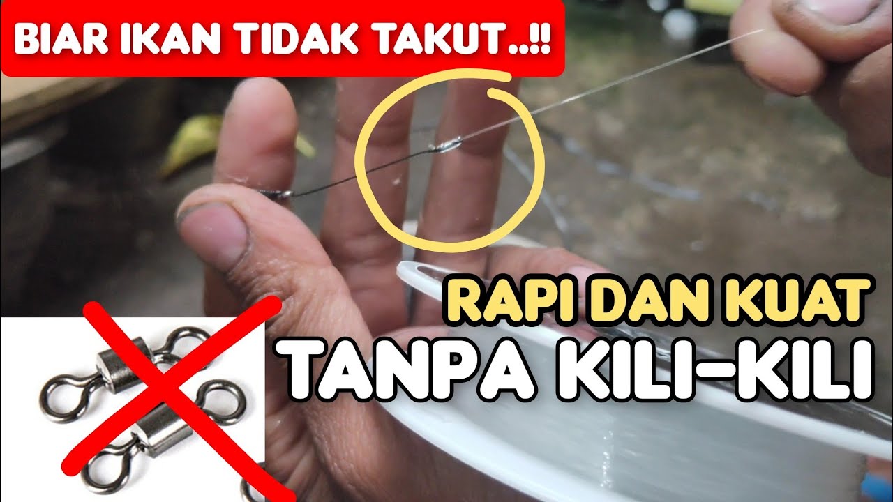 Cara rangkai pancing ikan BAWAL, kuat dan rapi tanpa kili-kili.