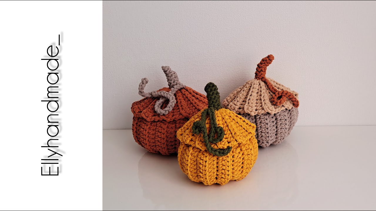 Kürbiskorb häkeln Herbst- und Halloween Dekoration