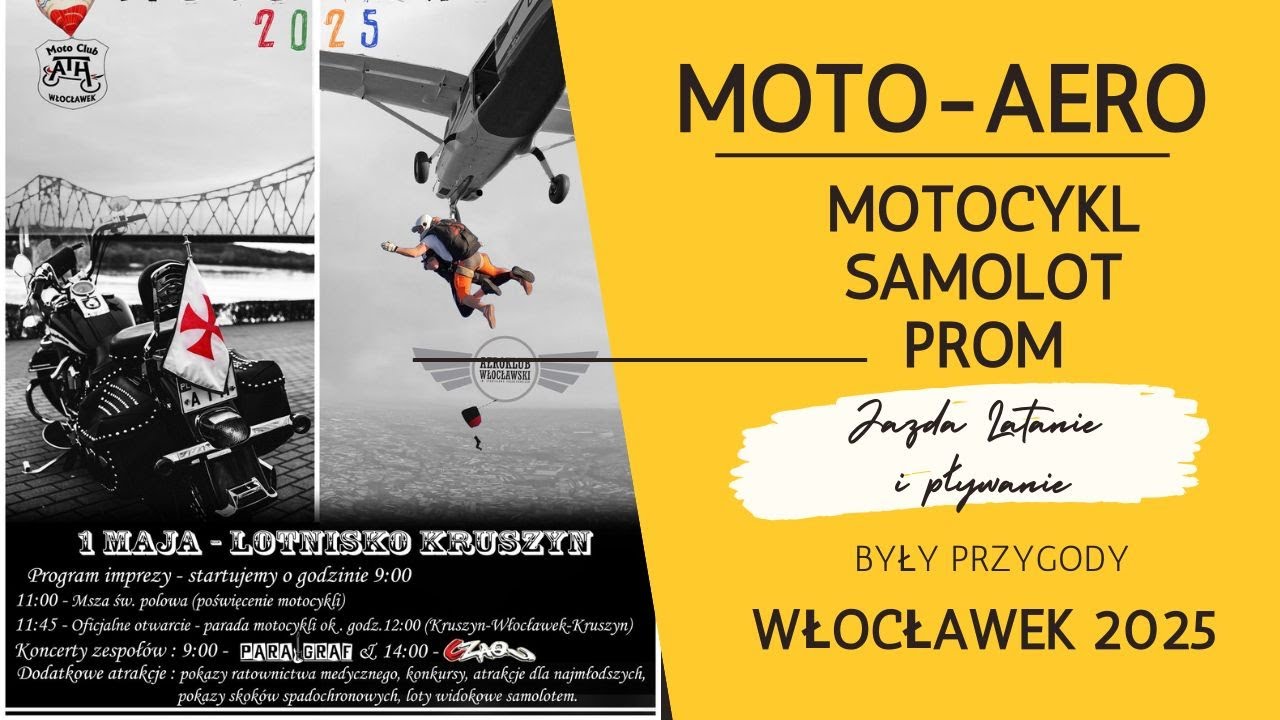 MOTO-AERO 2025 Aeroklub Włocławek Rozpoczęcie sezonu motocyklowego i lotniczego.