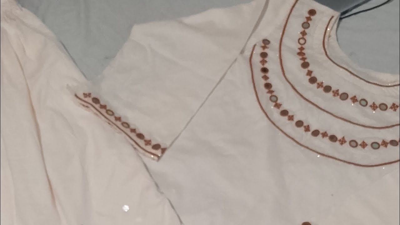 Elegant Hand Embroidered Suit Design | Simple & Classy Kurti Embroidery for Beginners #handbroidery 