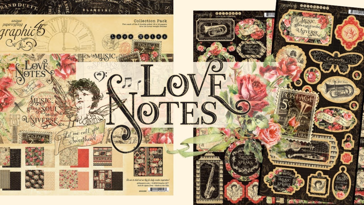 Graphic 45 's Love Notes - Paper Collection Tour From Creativation with Designer, Diane Schultz