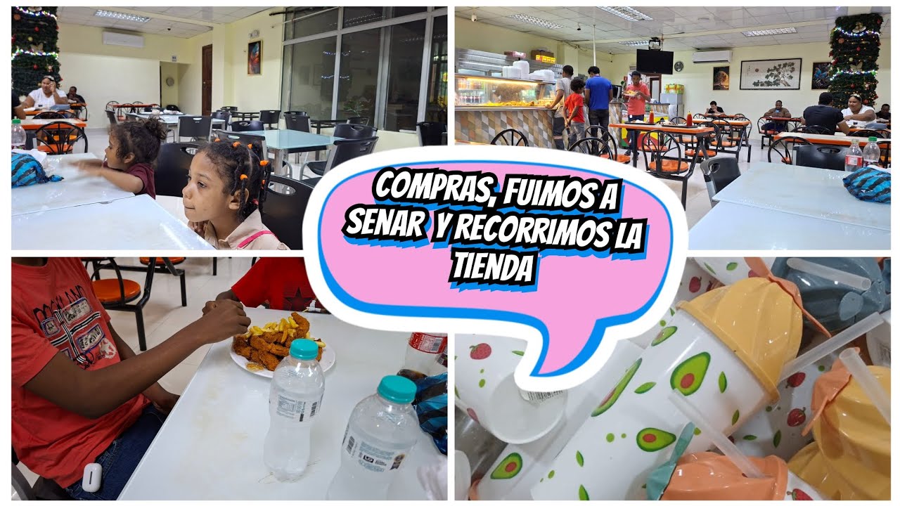 Compras, cenamos, y recorrimos la tienda supermercado