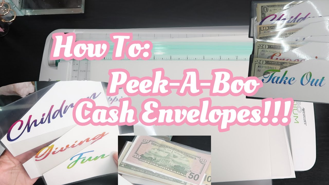 How to make peek-a-boo cash envelopes with clear back #budget #cashstuffing #cashenvelopes #cricut