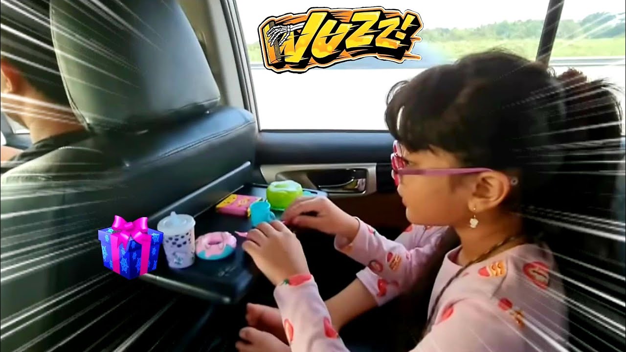 DAILY VLOG HANUM: PERJALANAN MUDIK BAWA MAINAN DALAM MOBIL💞 Shafeea Hanum