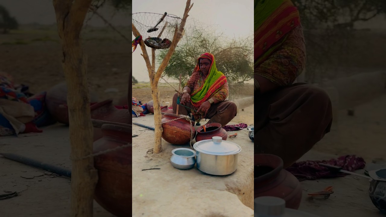 Desert Women Morning Routine | Cooking Traditional Breakfast for her Family #villagelife #viral
