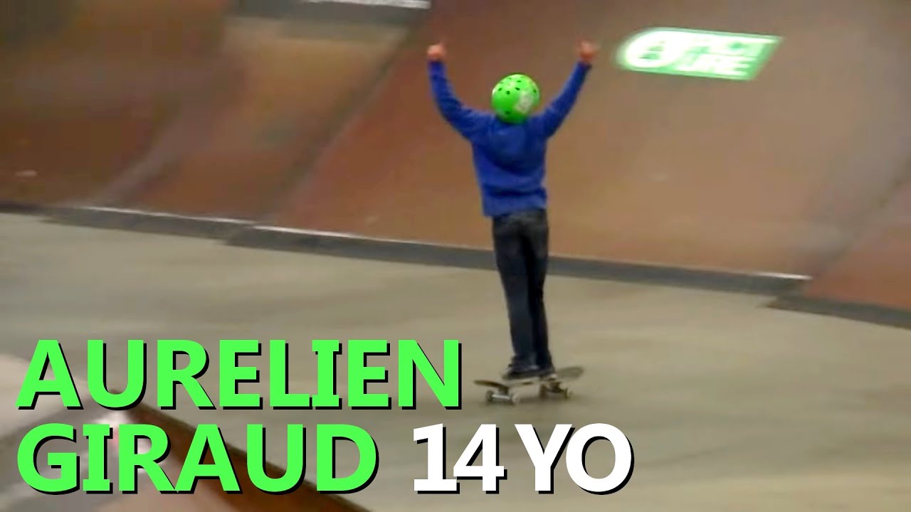 AURELIEN GIRAUD 14 YEARS OLD - French championship - Backflip and huge 360 flip