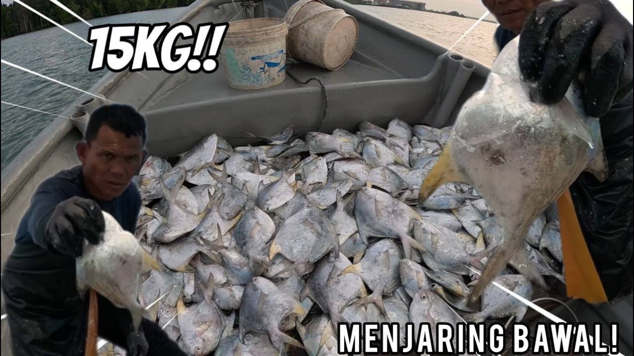 MENJARING BAWAL HASIL PADUU!! HUJAN BAWAL 15KG!! TAPI...HAMPIR DILANGGAR KAPAL BESAR ?!!ALLAHU AKBAR