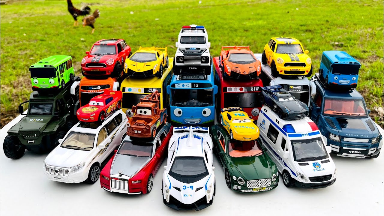 Disney Pixar Cars Unboxing Review Lightning McQueen, Tow Mater, Doc Hudson, Sally Carrera, Tayo #221
