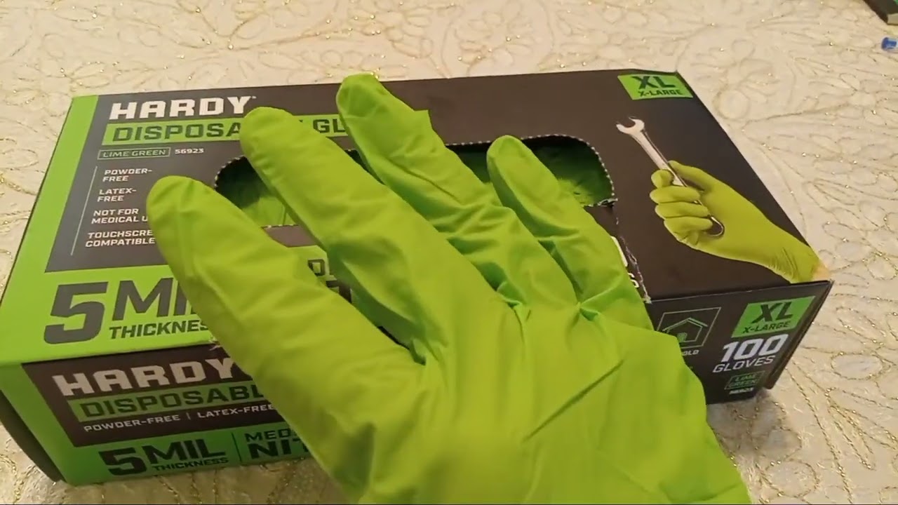 Review of Harbor Freight Hardy Nitrile gloves